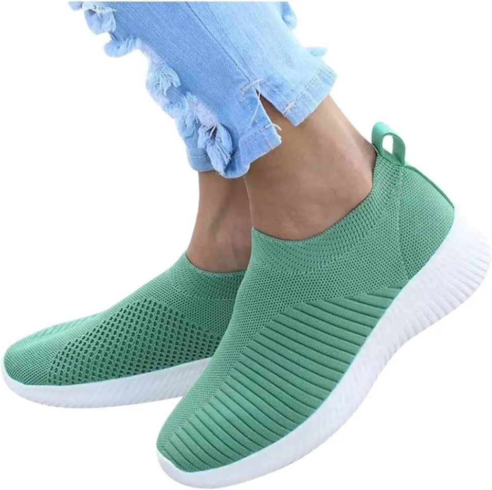 Womens Ladies Walking Running Shoes Slip On Lightweight Mens Dress Shoes Food Service Casual Dress Shoes Women Shoes Sneakers Tennis Shoe White Loafers
