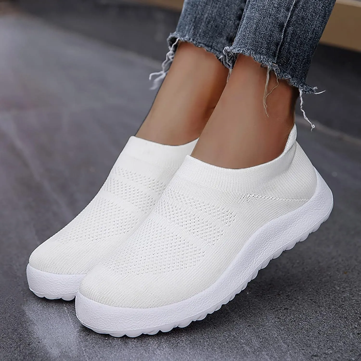 Womens Ladies Walking Running Shoes Slip On Lightweight Tennis Shoes Men Mesh Women Casual Shoes Men Shoes Sneakers Red Tennis Shoe Loafers Shoe