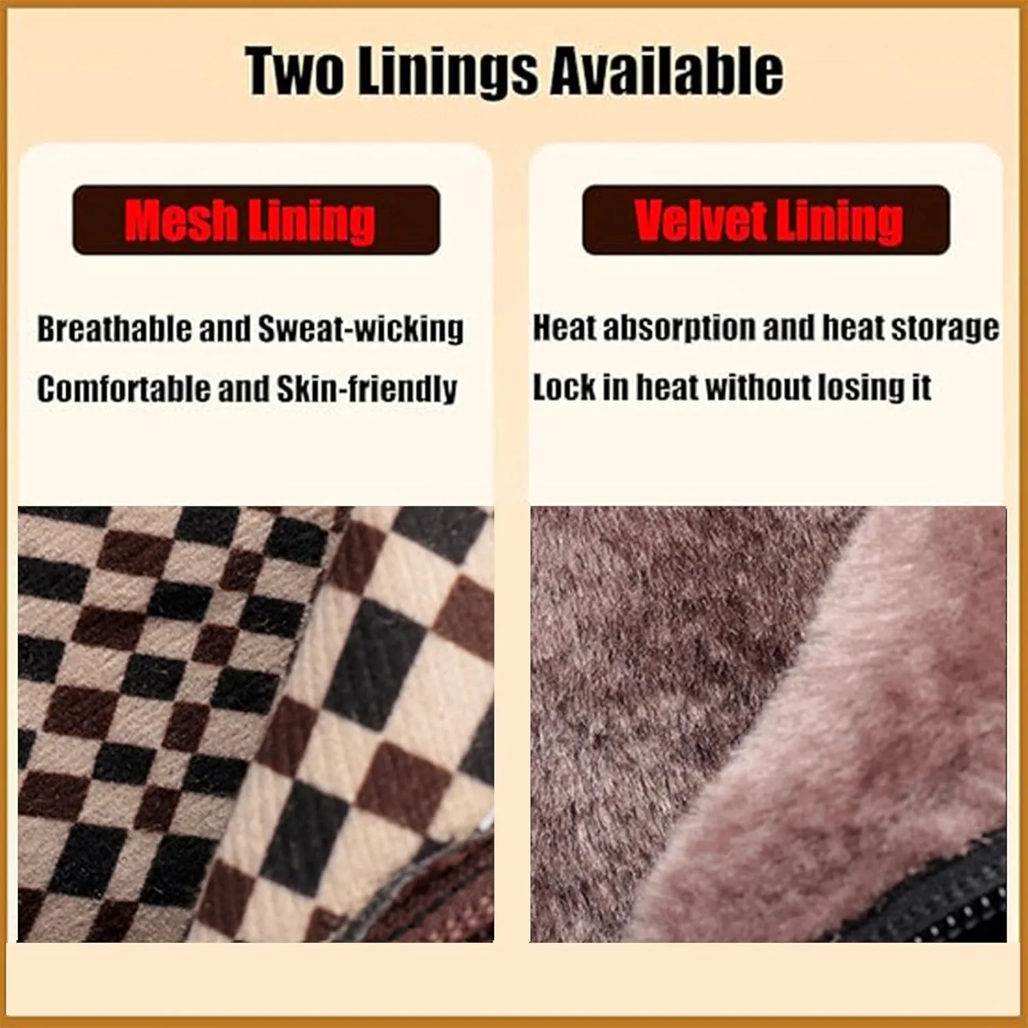 Women's Leather Platform Wedge Heel Ankle Boots Comfortable Round Toe Warm Fur Lining Side Zipper Non-slip Lug Sole Winter Ankle Boots Outdoor Work Walking Snow Boots