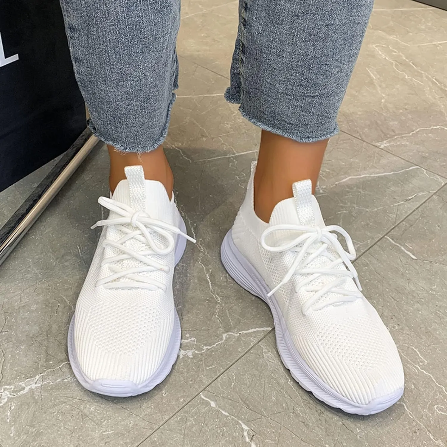 Womens Lightweight Breathable Flat Shoes Stylish Spand Summer Pumps Fashionable Woven Mesh Sports Sneakers Comfortable Red Flats