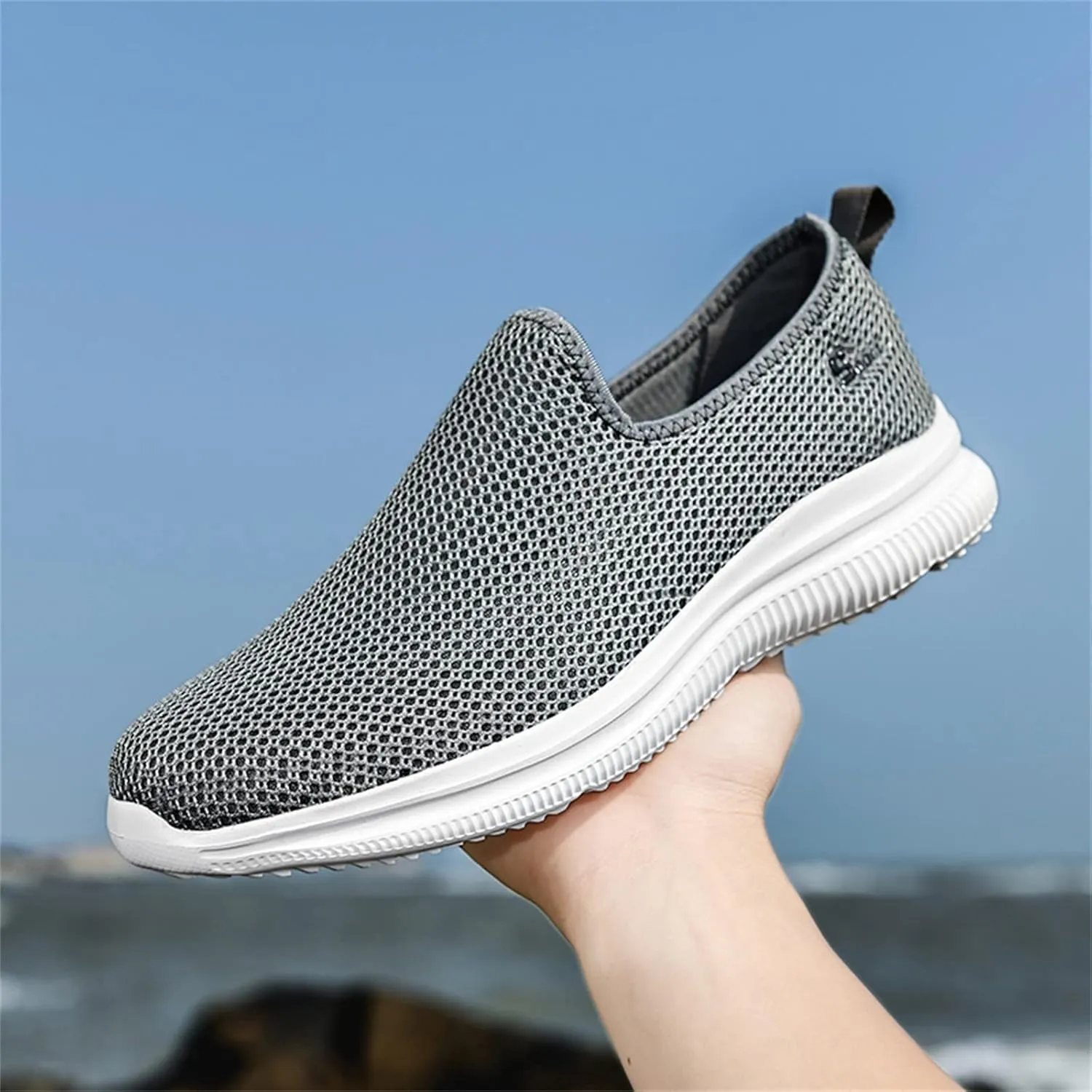 Women's Lightweight Slip On Walking Running Shoes Non Slip Work Shoes Women Slip On Men's Casual Dress Shoes Chunky Sneakers White Tennis Shoe White Loafers