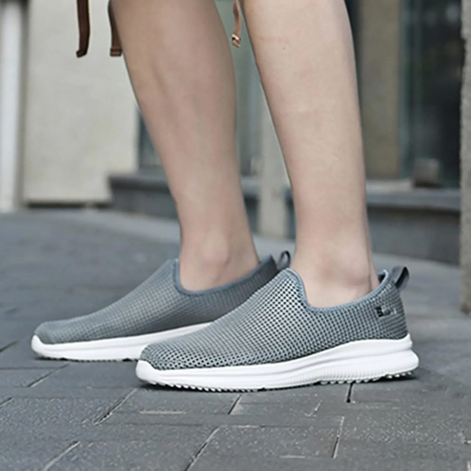 Women's Lightweight Slip On Walking Running Shoes Non Slip Work Shoes Women Slip On Men's Casual Dress Shoes Chunky Sneakers White Tennis Shoe White Loafers