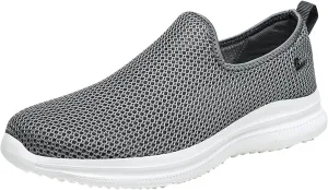Women's Lightweight Slip On Walking Running Shoes Non Slip Work Shoes Women Slip On Men's Casual Dress Shoes Chunky Sneakers White Tennis Shoe White Loafers