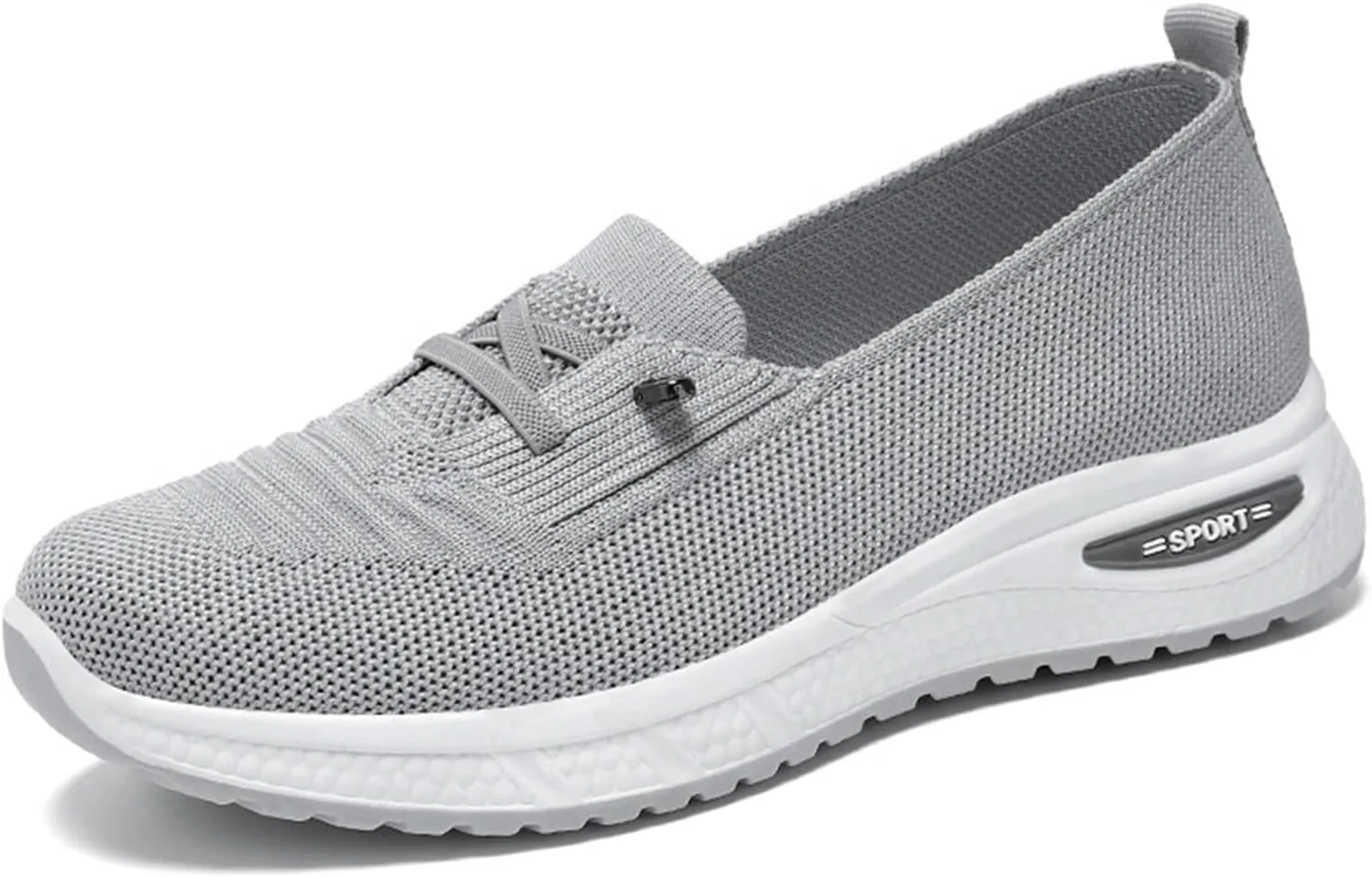 Women's Mesh Knitted Slip-On Casual Loafers,Lightweight Breathable Non-Slip Lace Up Soft Sole Orthopedic Sneakers,for Comfort Driving Walking Shoes