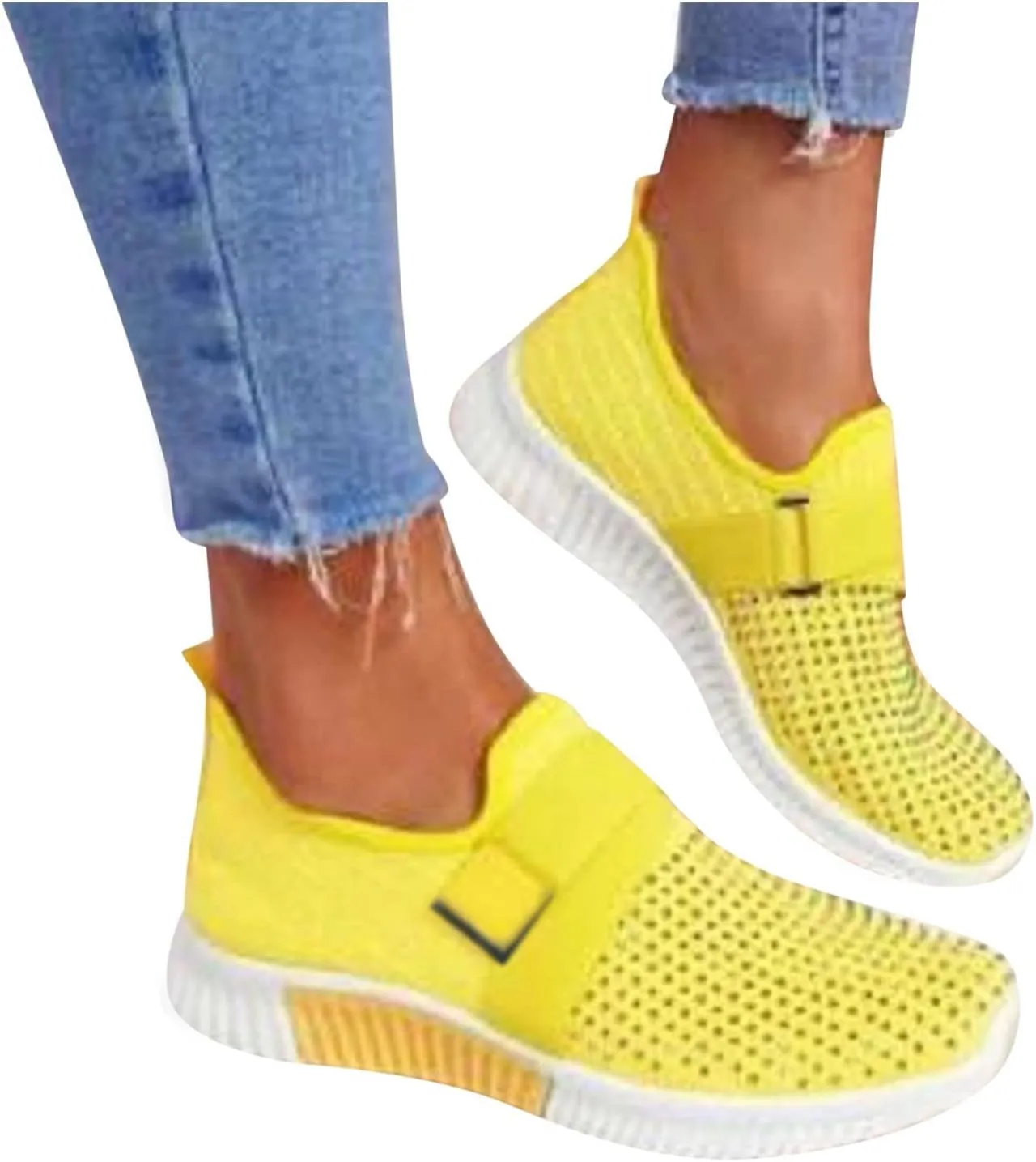 Womens Non Slip Work Shoes Slip On Water Resistant Mens Tennis Shoes Arch Support Business Casual Shoes High Top Sneakers Platform Tennis Shoe Loafers Casual Slip On
