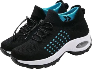 Women's Orthopedic Sneakers Comfortable Breathable Mesh Upper Walking Shoes Air Cushion Stretch Orthowear Shoes