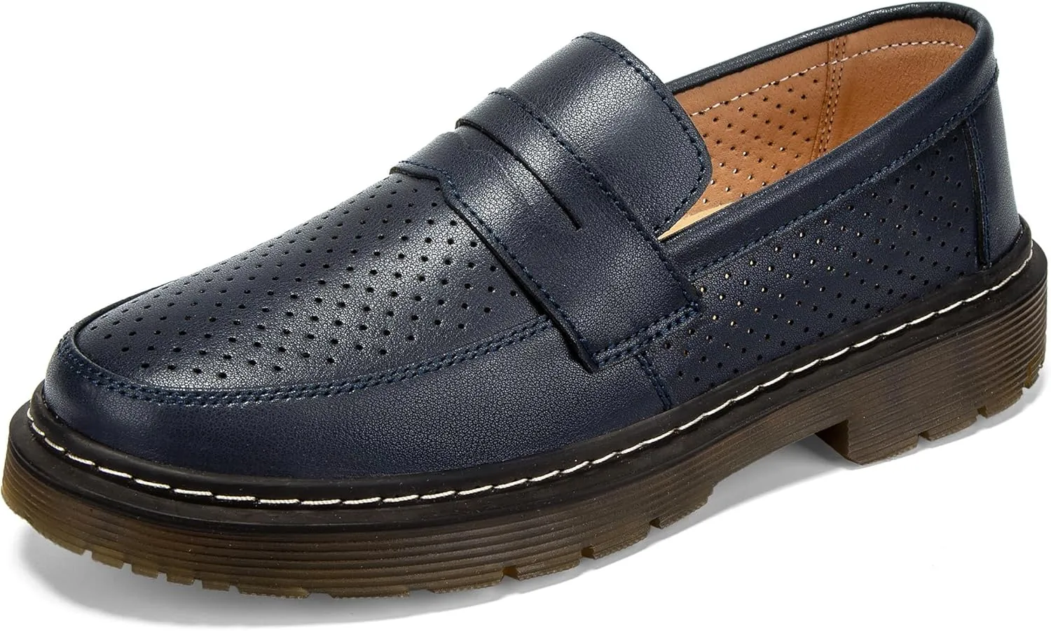 Women's Penny Loafers Breathable Perforated Loafers for Women
