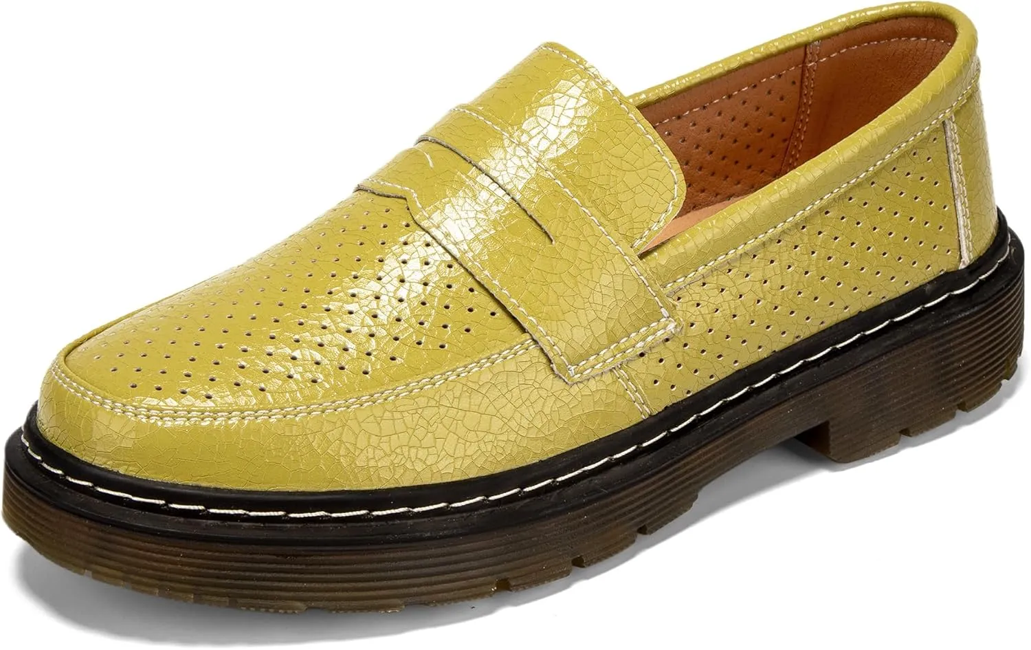 Women's Penny Loafers Breathable Perforated Loafers for Women