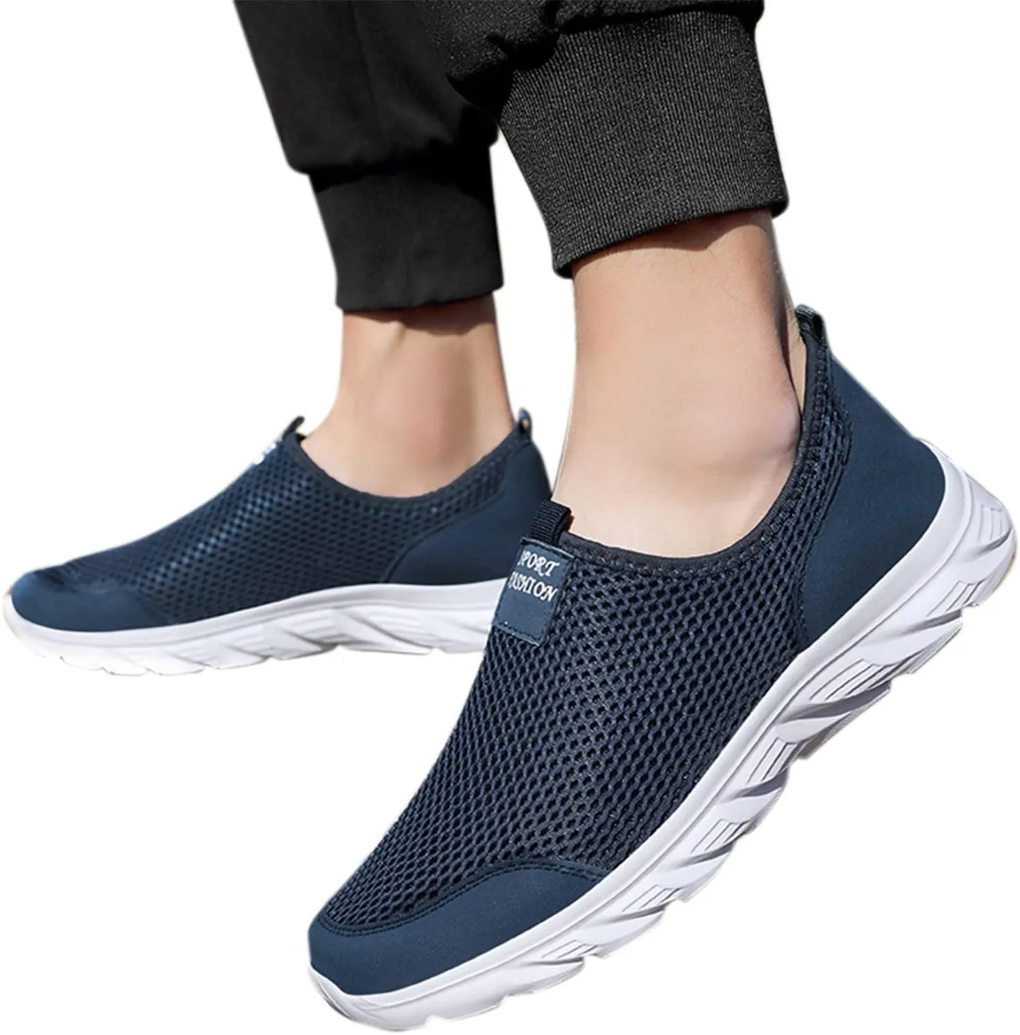 Womens Slip on Walking Shoes Comfort Lightweight Running Shoes for Men Casual Business Casual Shoes Black Sneakers Platform Tennis Shoe Loafers Shoe