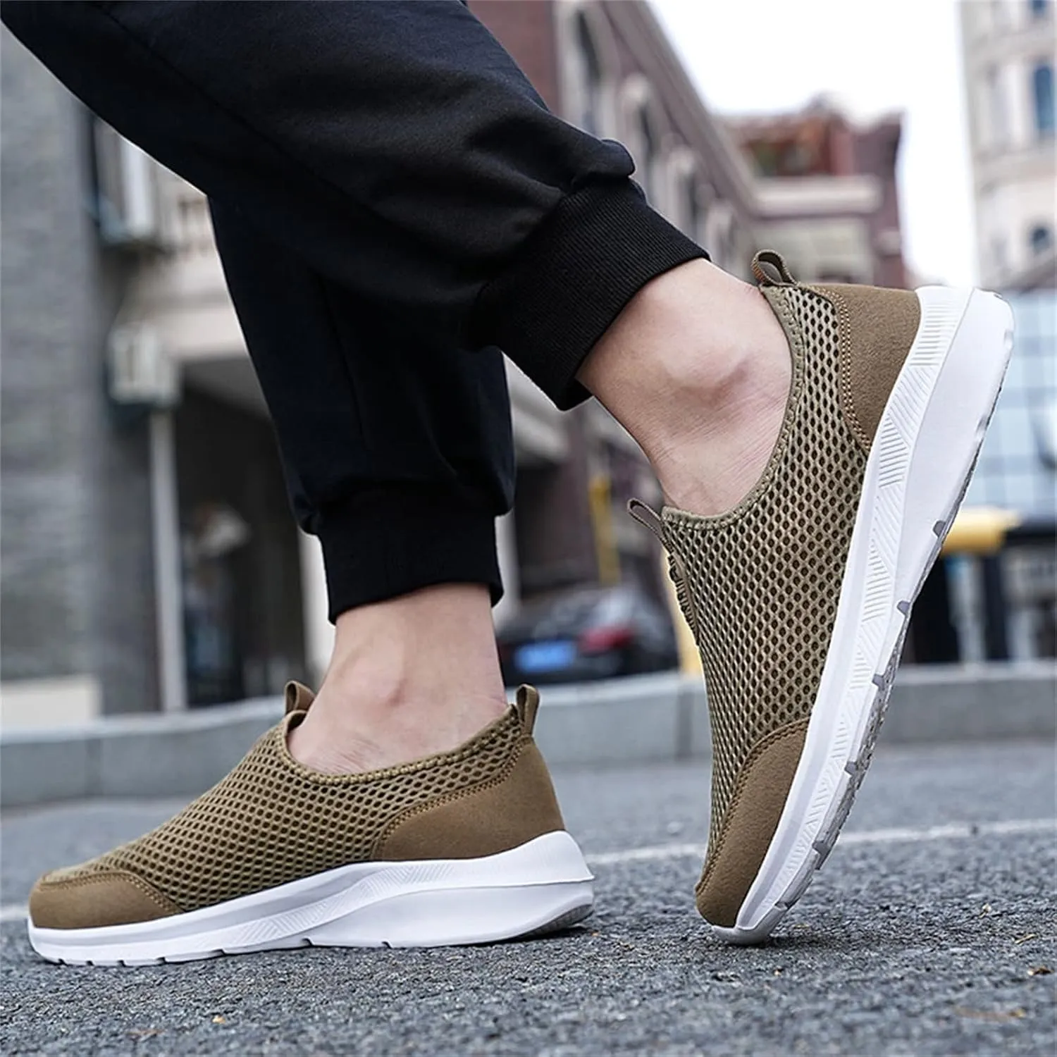 Womens Slip On Walking Shoes Lightweight Breathable Non Slip Non Slip Work Shoes Women High Top Casual Work Shoes Brown Sneakers Steel Toe Tennis Shoe Loafers Dress Shoe