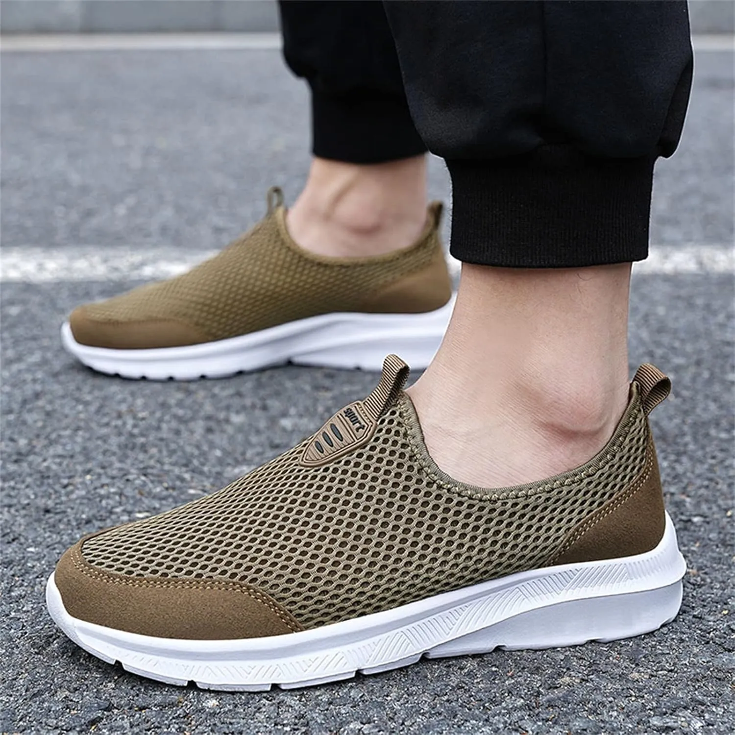 Womens Slip On Walking Shoes Lightweight Breathable Non Slip Non Slip Work Shoes Women High Top Casual Work Shoes Brown Sneakers Steel Toe Tennis Shoe Loafers Dress Shoe