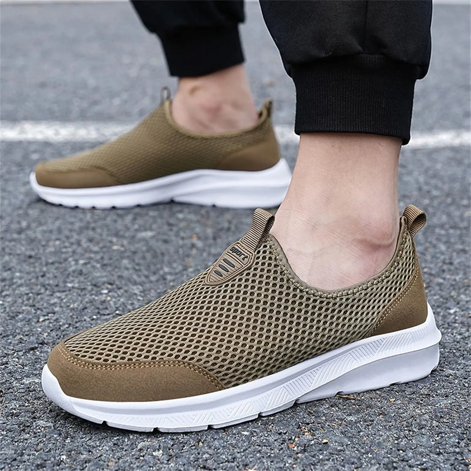 Womens Slip On Walking Shoes Lightweight Breathable Non Slip Non Slip Work Shoes Women High Top Casual Work Shoes Brown Sneakers Steel Toe Tennis Shoe Loafers Dress Shoe