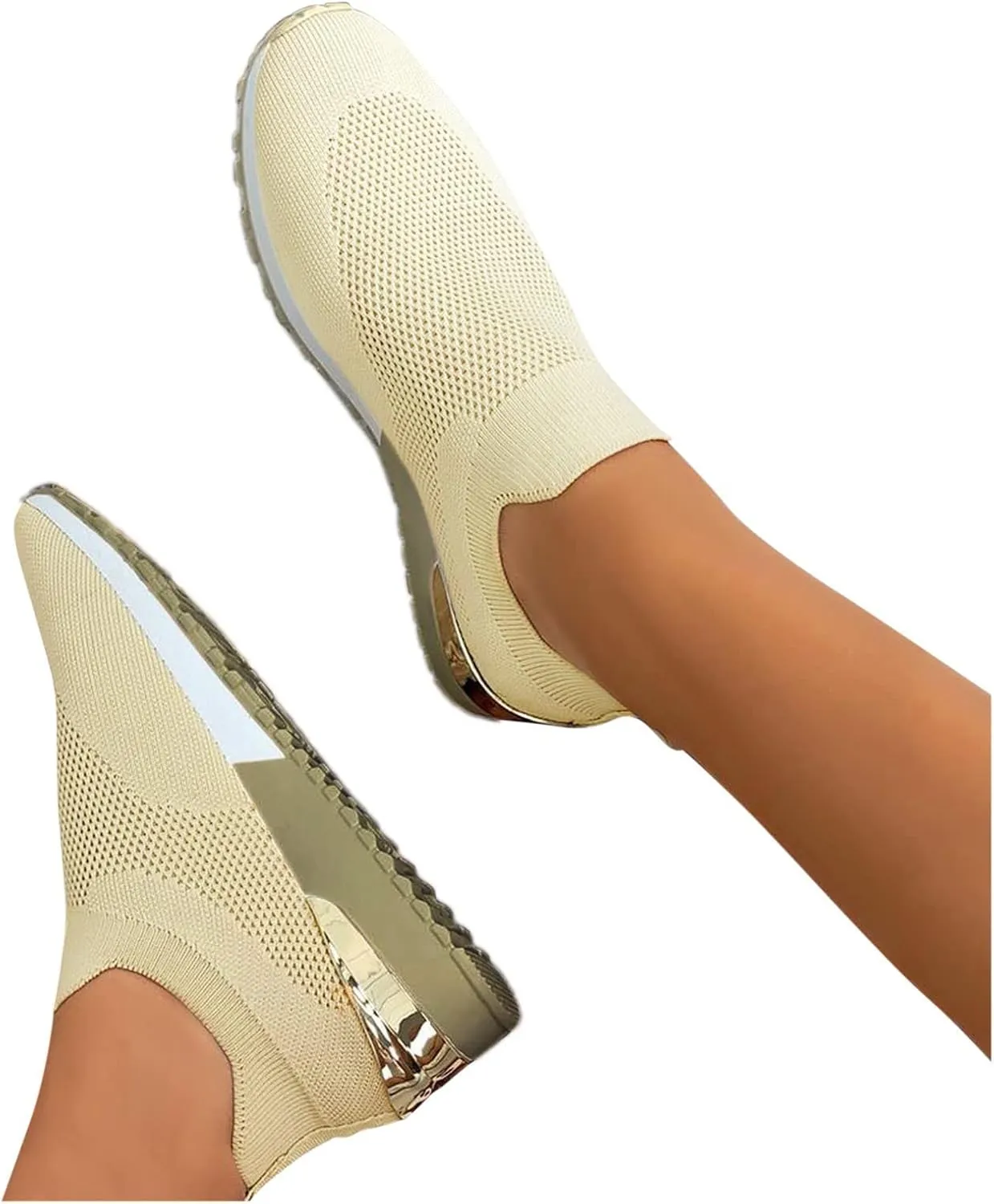 Women's Slip On Walking Shoes Running Comfortable Mens Casual Shoes Mesh Ladies Casual Shoes Black Platform Sneaker Slip On Tennis Shoe Cross Trainer Shoe