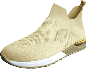 Women's Slip On Walking Shoes Running Comfortable Mens Casual Shoes Mesh Ladies Casual Shoes Black Platform Sneaker Slip On Tennis Shoe Cross Trainer Shoe