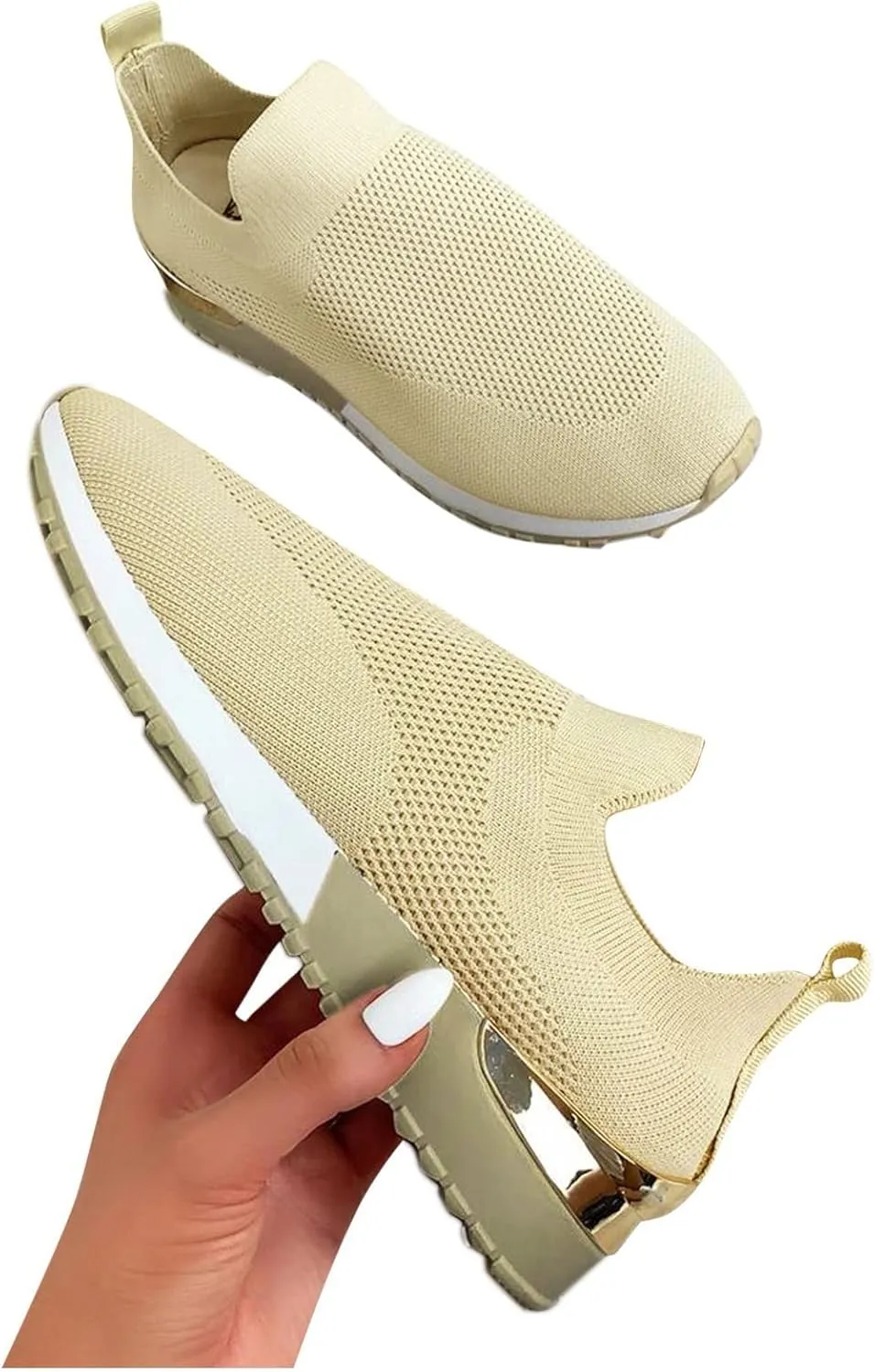 Women's Slip On Walking Shoes Running Comfortable Mens Casual Shoes Mesh Ladies Casual Shoes Black Platform Sneaker Slip On Tennis Shoe Cross Trainer Shoe