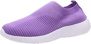 Women's Slip On Walking Shoes Running Comfortable Slip On Shoes Women Fashion Casual Tennis Shoes Platform Sneakers Red Tennis Shoe Loafers Dress Shoe