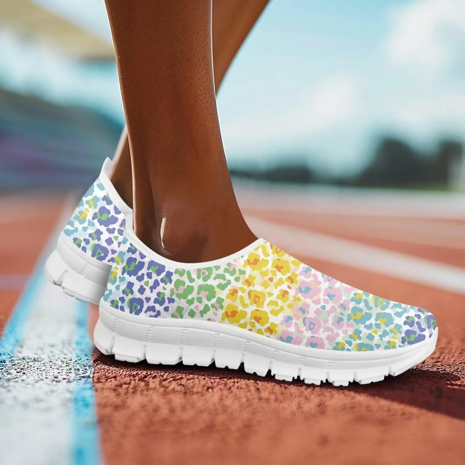 Women's Sneaker Slip On Lightweight Low Top Casual Loafers Breathable Mesh Flat Soft Running Sneaker for Women