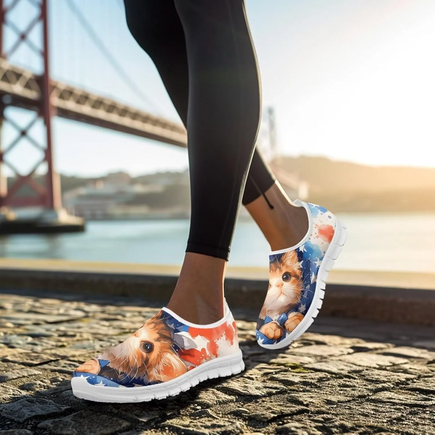 Women's Sneakers Casual Breathable Mesh Tennis Workout Sneakers Hands Free Yoga Walking Shoes for Women US 5.5-11.5