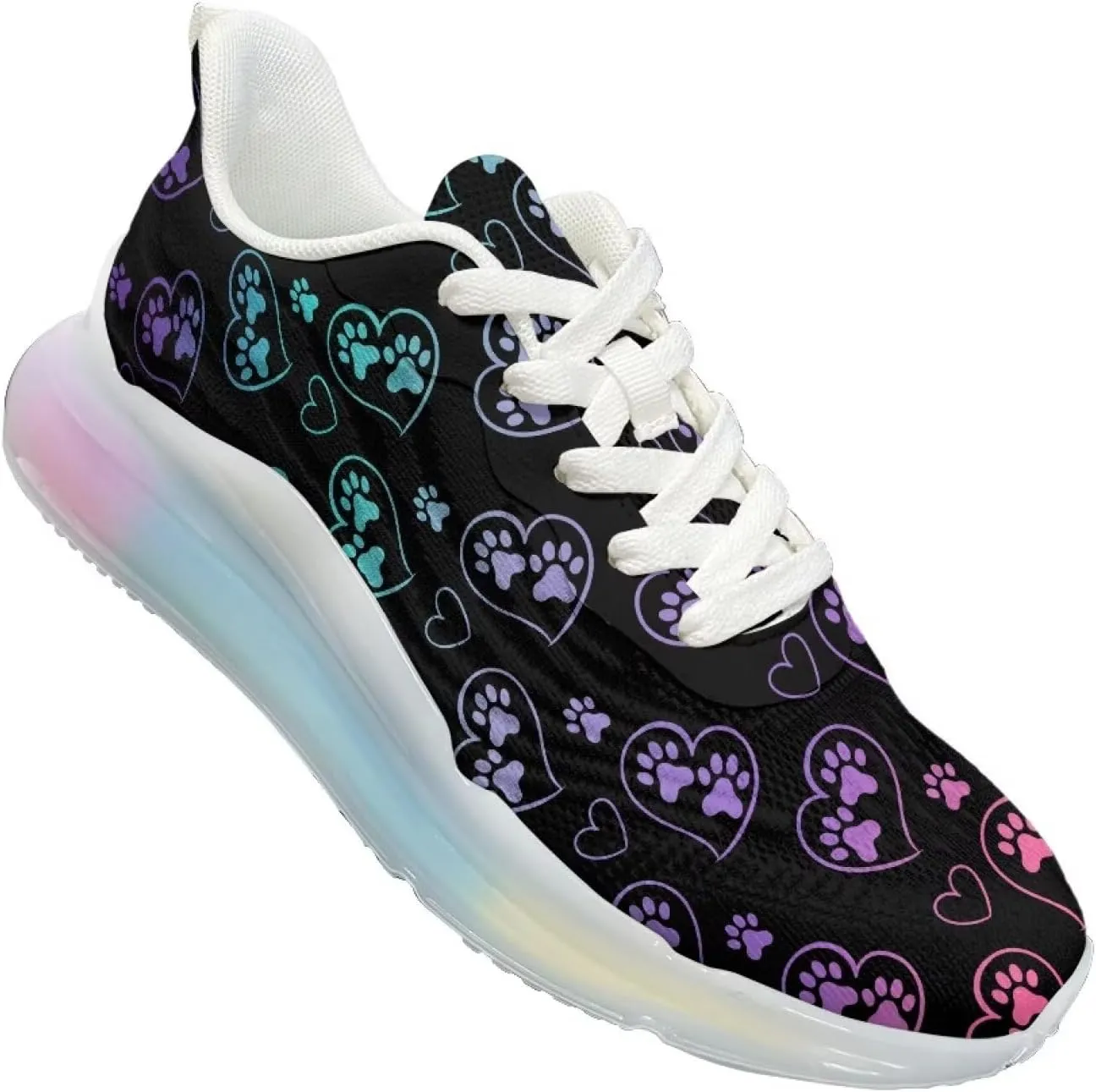 Women's Sneakers Lightweight Air Cushion Shoes Sports Running Tennis Shoes Non Slip Breathable Mesh Athletic Sneakers Walking Shoes US 6-11