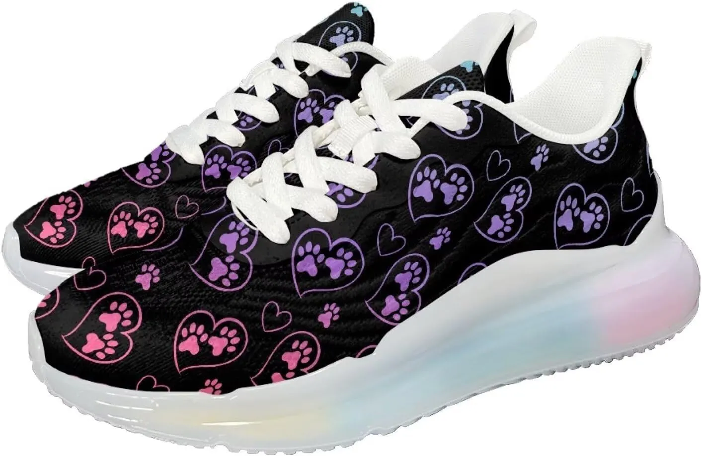 Women's Sneakers Lightweight Air Cushion Shoes Sports Running Tennis Shoes Non Slip Breathable Mesh Athletic Sneakers Walking Shoes US 6-11