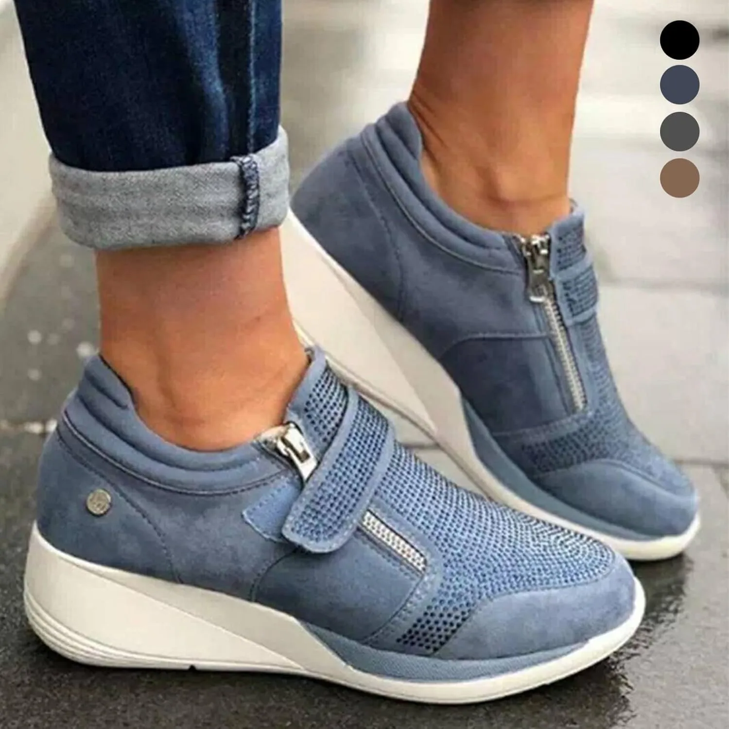 Women's Walking Shoes Mesh Breathable Lightweight Casual Sneakers for Work Gym Running Slip-On Training Shoes Women