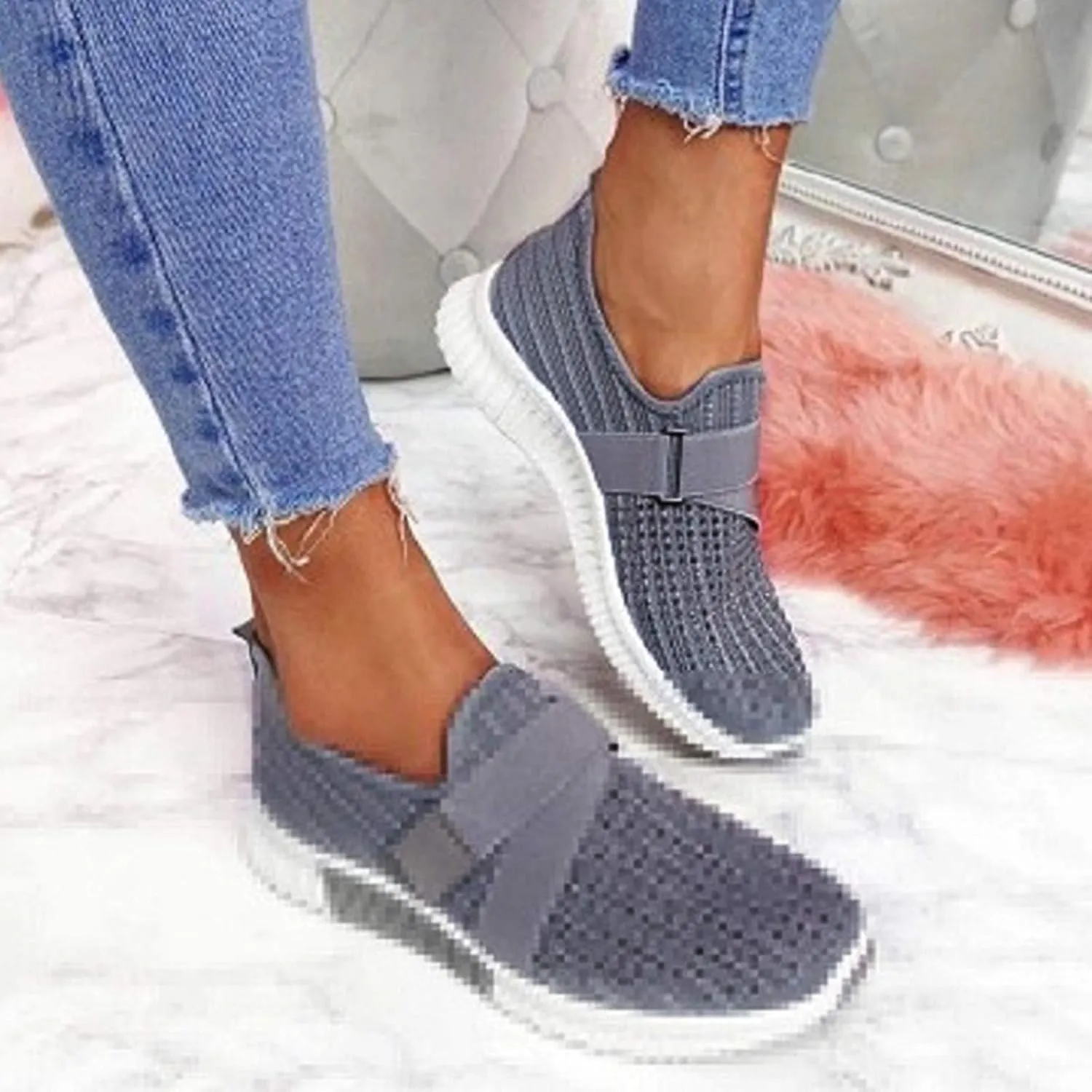 Womens Walking Shoes Sock Casual Ladies Fashion Sneakers Running Shoes for Women Food Service Woman Shoes Casual Brown Sneakers Waterproof Tennis Shoe Casual Loafers