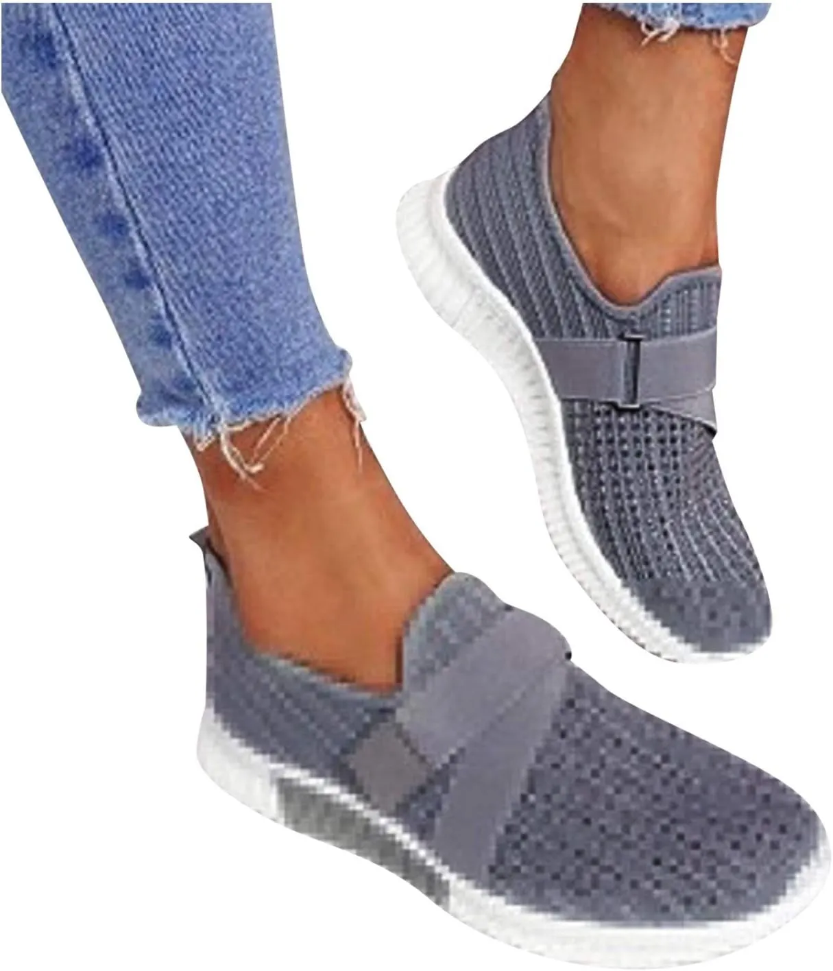 Womens Walking Shoes Sock Casual Ladies Fashion Sneakers Running Shoes for Women Food Service Woman Shoes Casual Brown Sneakers Waterproof Tennis Shoe Casual Loafers