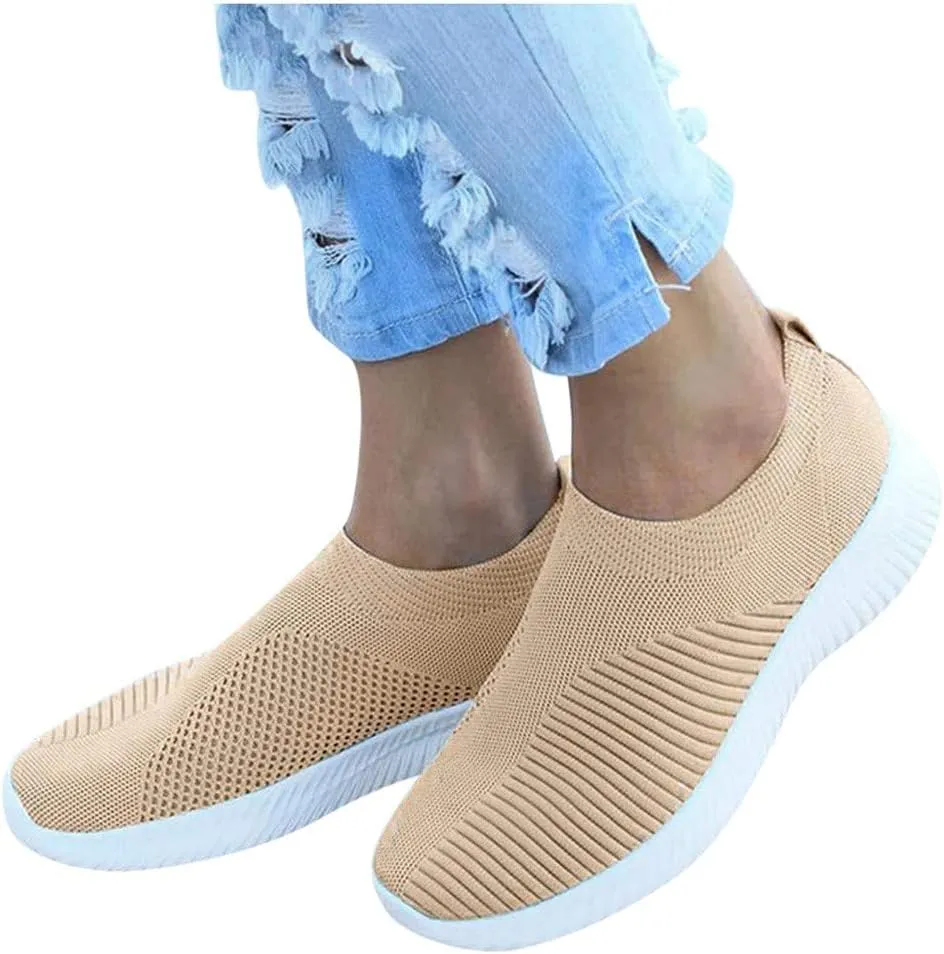 Womens Walking Shoes Sock Casual Ladies Fashion Sneakers Tennis Shoes Womens Casual Women Casual Shoes Walking Sneakers Platform Tennis Shoe Loafers Casual Slip On