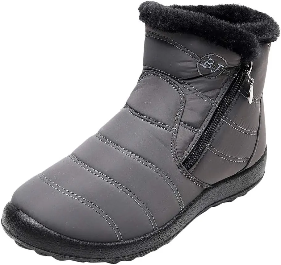 Womens Winter Barefoot Shoes Men Wide Toe Box Warm Faux Fur Lined Ankle Sneakers Winter Walking Shoes for Men