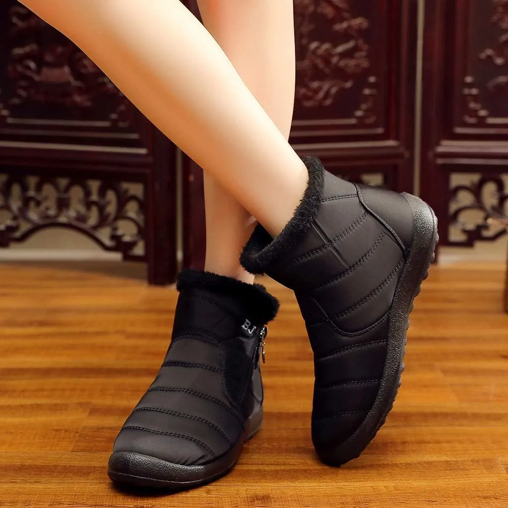 Womens Winter Barefoot Shoes Men Wide Toe Box Warm Faux Fur Lined Ankle Sneakers Winter Walking Shoes for Men