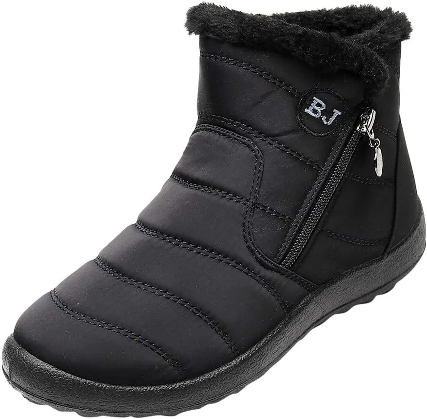 Womens Winter Barefoot Shoes Men Wide Toe Box Warm Faux Fur Lined Ankle Sneakers Winter Walking Shoes for Men