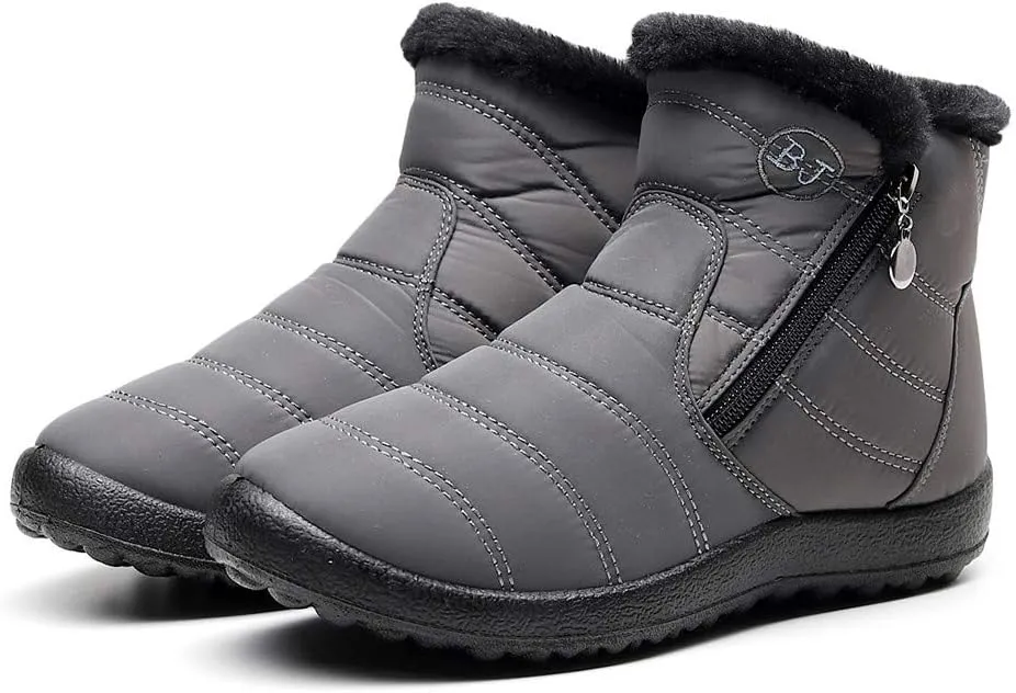 Womens Winter Barefoot Shoes Men Wide Toe Box Warm Faux Fur Lined Ankle Sneakers Winter Walking Shoes for Men