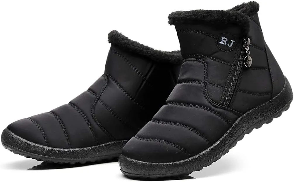 Womens Winter Barefoot Shoes Men Wide Toe Box Warm Faux Fur Lined Ankle Sneakers Winter Walking Shoes for Men