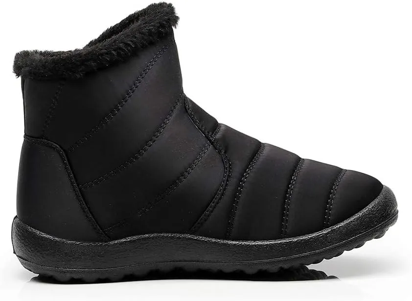 Womens Winter Barefoot Shoes Men Wide Toe Box Warm Faux Fur Lined Ankle Sneakers Winter Walking Shoes for Men