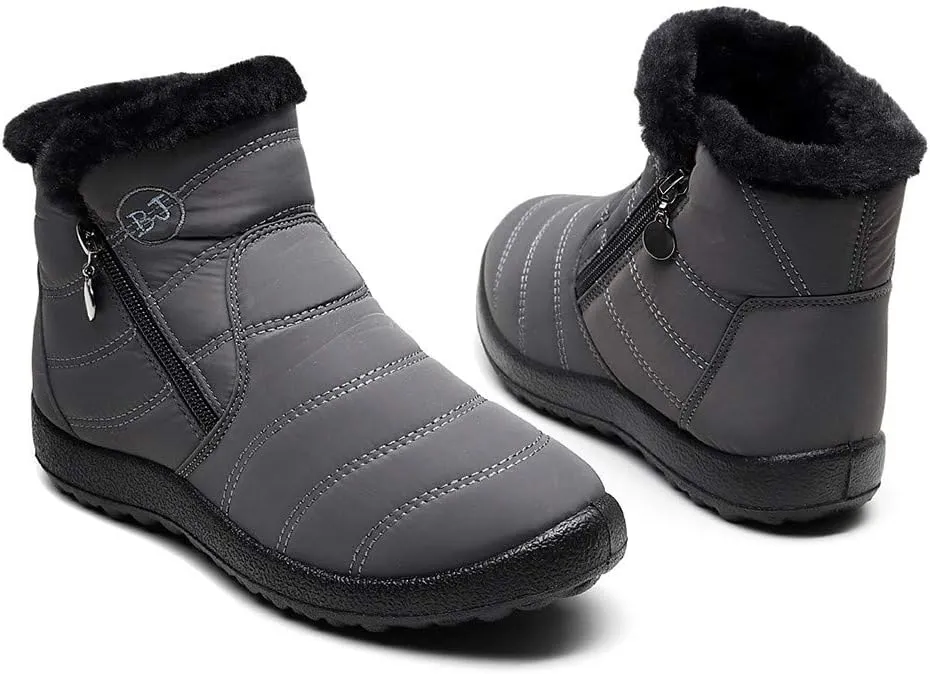 Womens Winter Barefoot Shoes Men Wide Toe Box Warm Faux Fur Lined Ankle Sneakers Winter Walking Shoes for Men