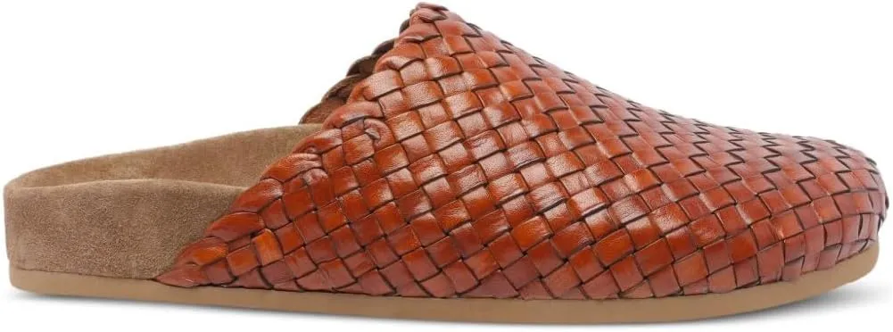 Woven Leather Mules For Women Boho Braided Slide Sandals Platform Chunky Heel Comfortable Summer Shoes For Beach Casual Work