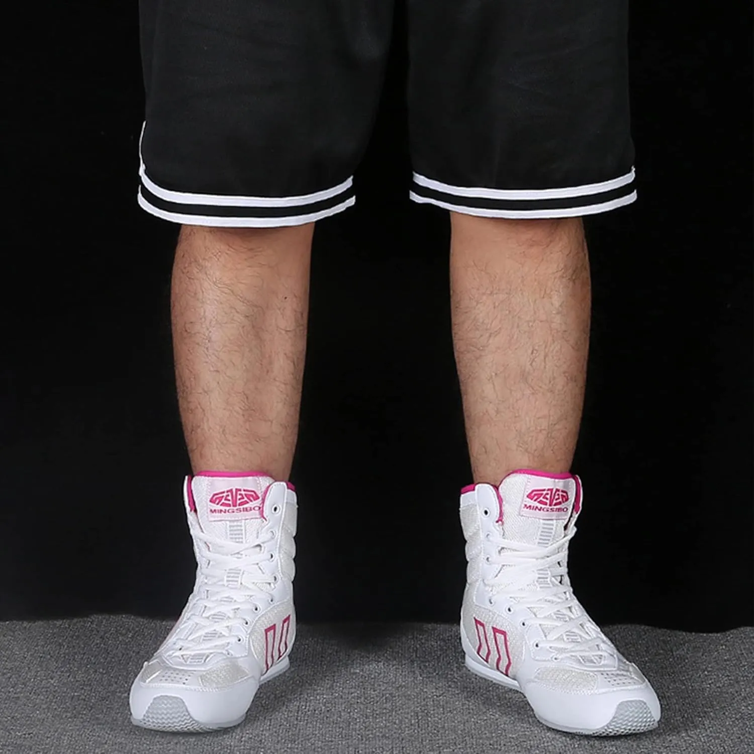 Wrestling Shoes Unisex Boxing Sports Training Breathable Mesh Youth Kickboxing Boot Lightweight Weightlifting Footwear for Adults