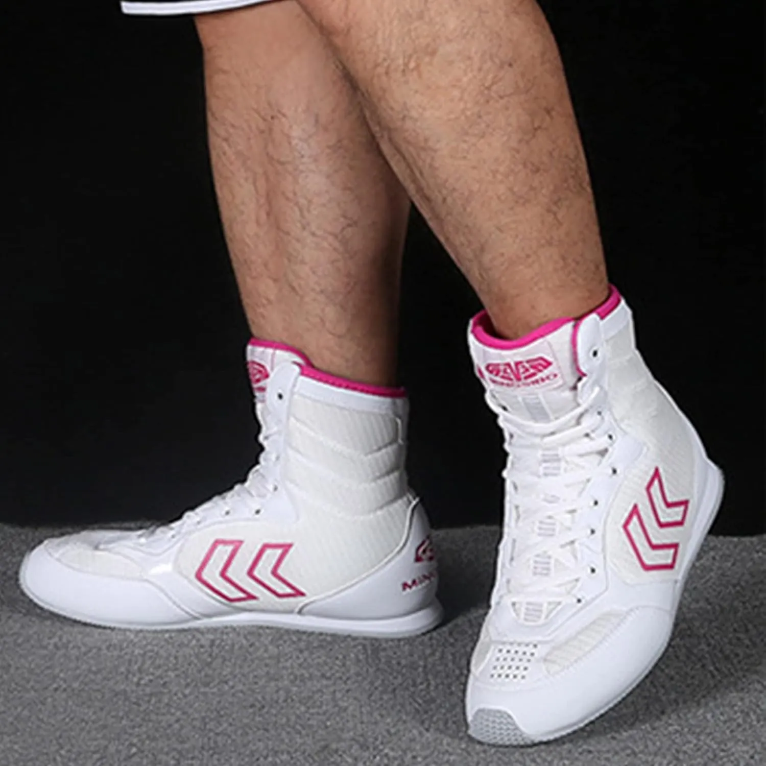 Wrestling Shoes Unisex Boxing Sports Training Breathable Mesh Youth Kickboxing Boot Lightweight Weightlifting Footwear for Adults