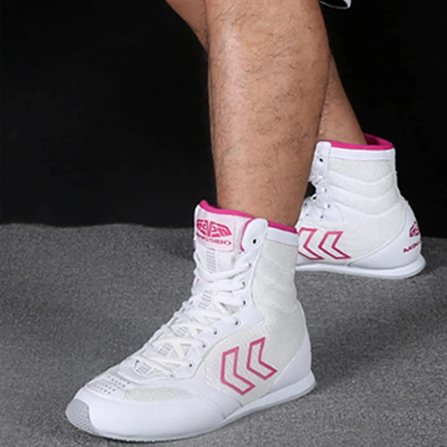 Wrestling Shoes Unisex Boxing Sports Training Breathable Mesh Youth Kickboxing Boot Lightweight Weightlifting Footwear for Adults
