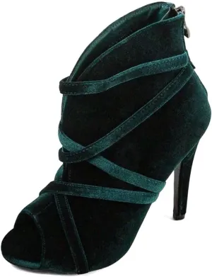XYD Women Sexy Peep Toe Strappy Cutout High Heel Ankle Boots Stiletto Short Bootie Cocktail Nightclub Prom Dressy Shoes with Back Zipper