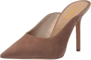 YDN Women Dressy Pointy Toe Slip On Mules High Heels Slide Backless Sandals Fashion Dress Shoes