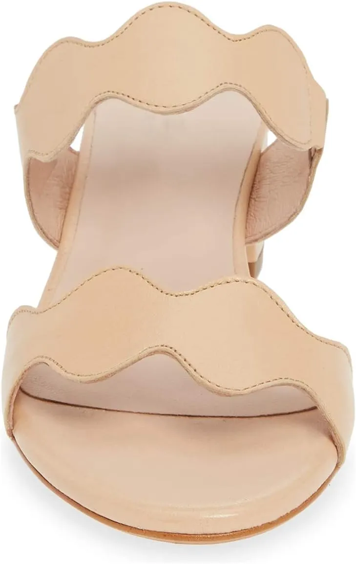 YDN Women Strappy Heeled Sandals Opentoe Mules Slip On Chunky Block Comfortable Walking Shoes