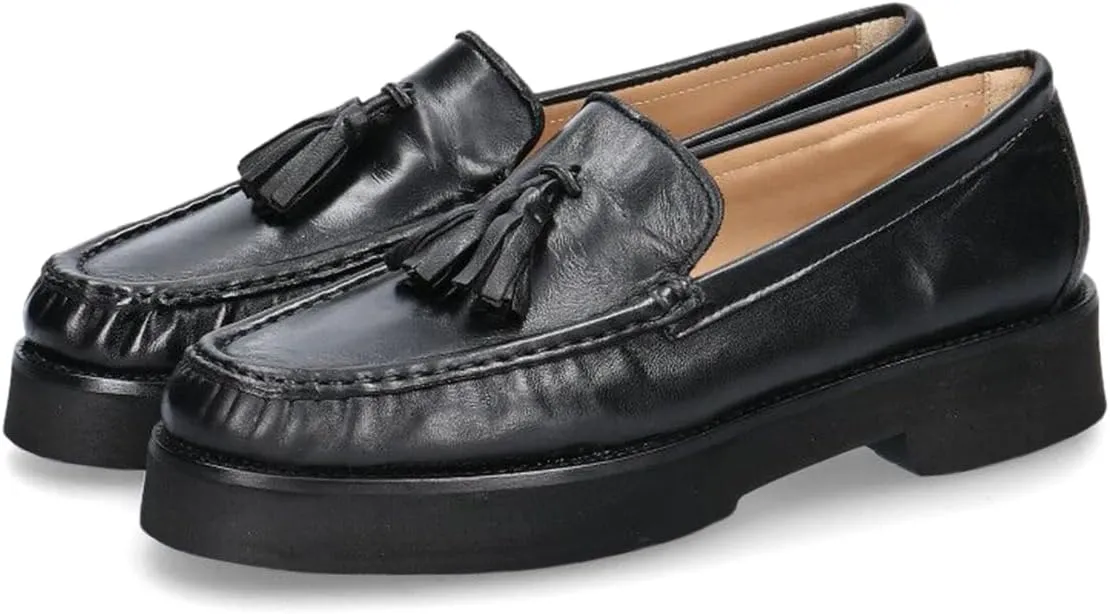 YDN Women's Classic Closed Toe Low Heels Loafers Pumps Tassels Slip On Moccasin Shoes Office Working Outfit Size 4-16 US