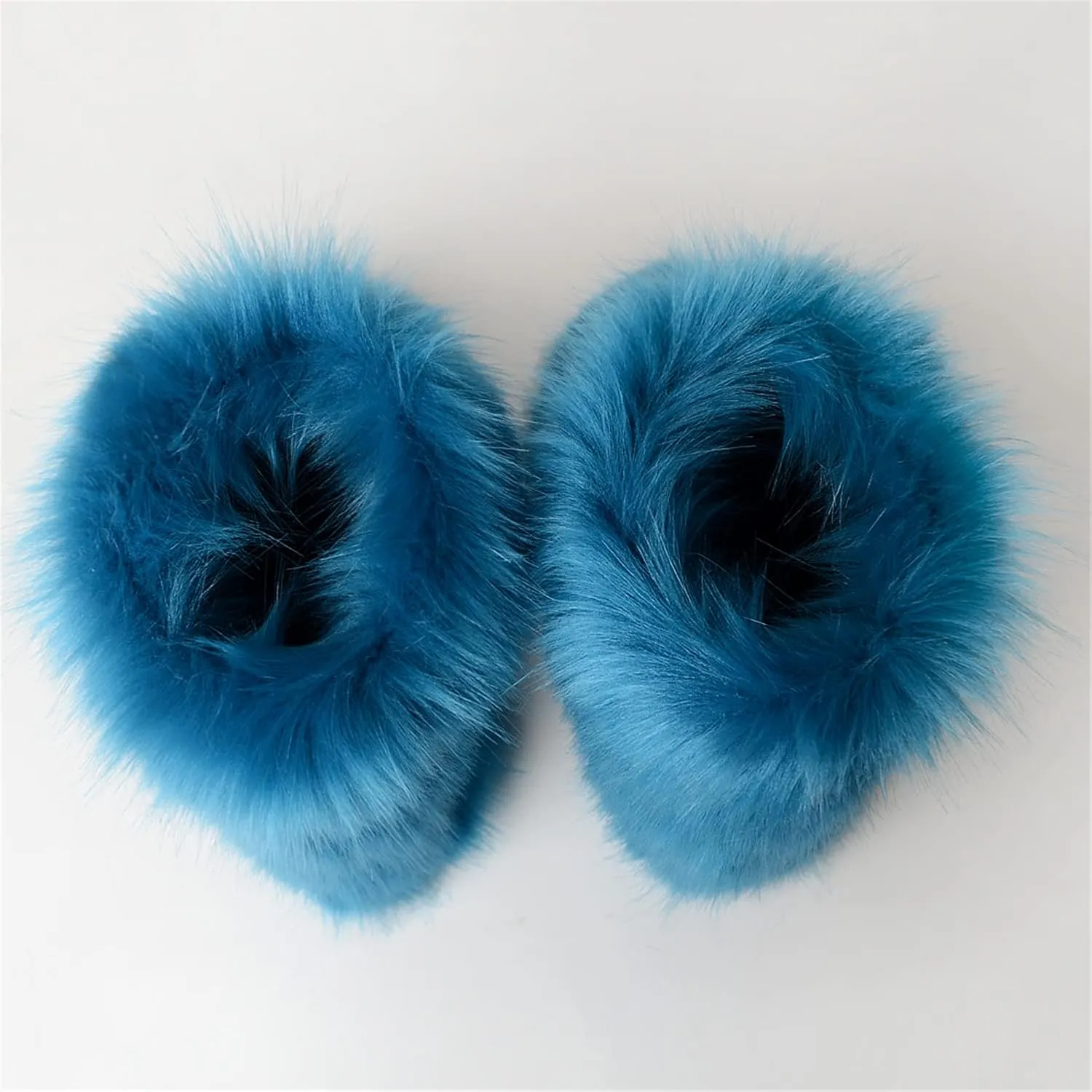 YESBOR Women's Faux Fur Boots Fluffy Mid-Calf Fuzzy Winter Snow Boots Outdoor Flat Shoes