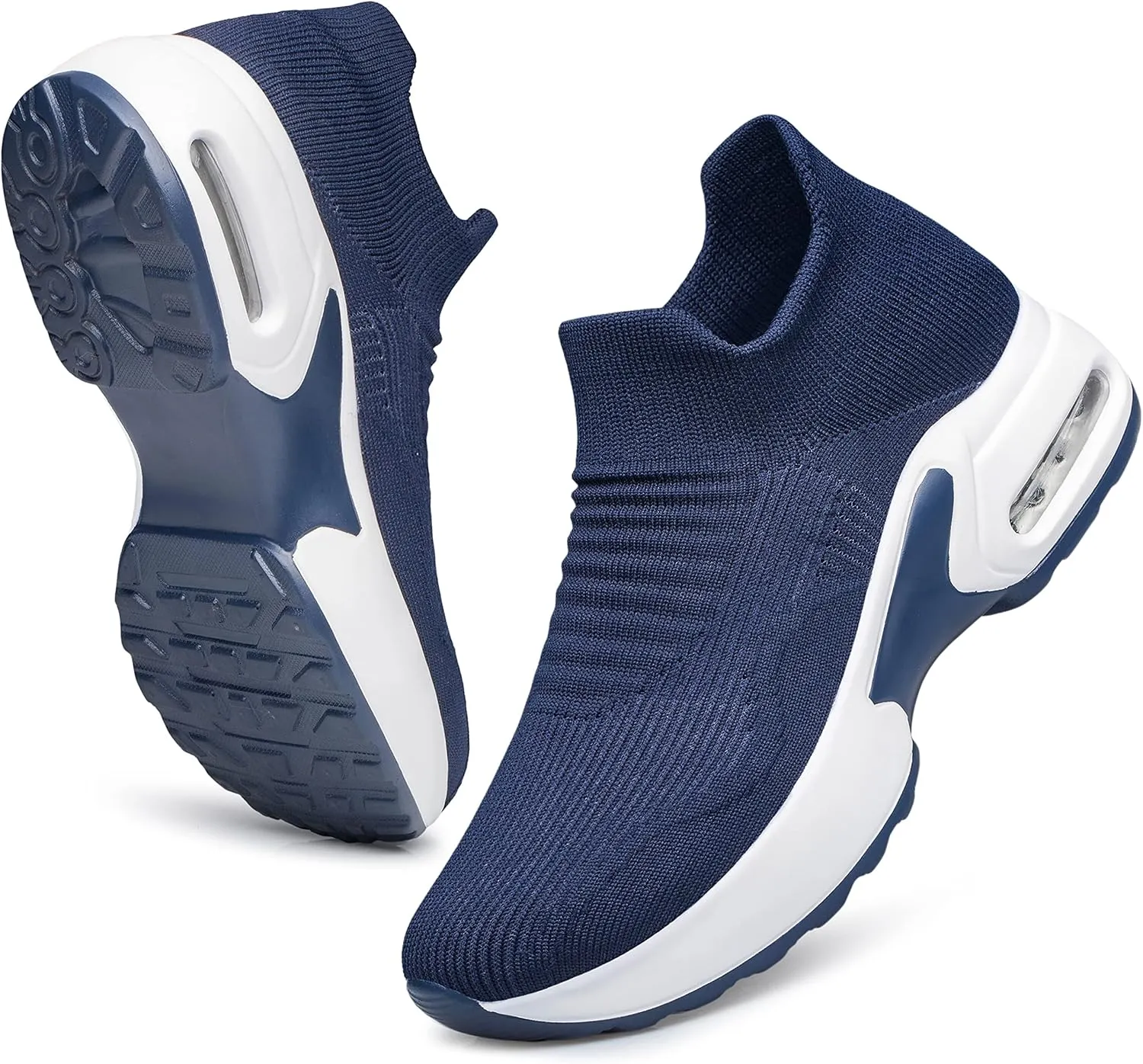 YHOON Women's Walking Shoes Slip-on - Sock Sneakers Ladies Nursing Work Air Cushion Mesh Casual Running Jogging Shoes