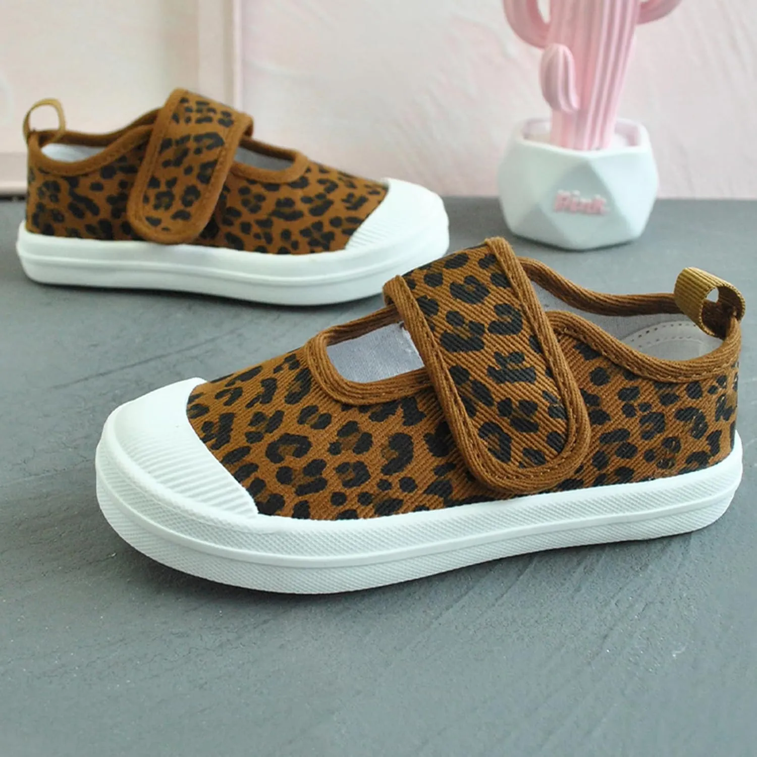 YIBLBOX Toddler Girl's Mary Jane Flat Loafers Canvas Sneakers for Unisex Kids Casual School Uniform Walking Dress Shoes