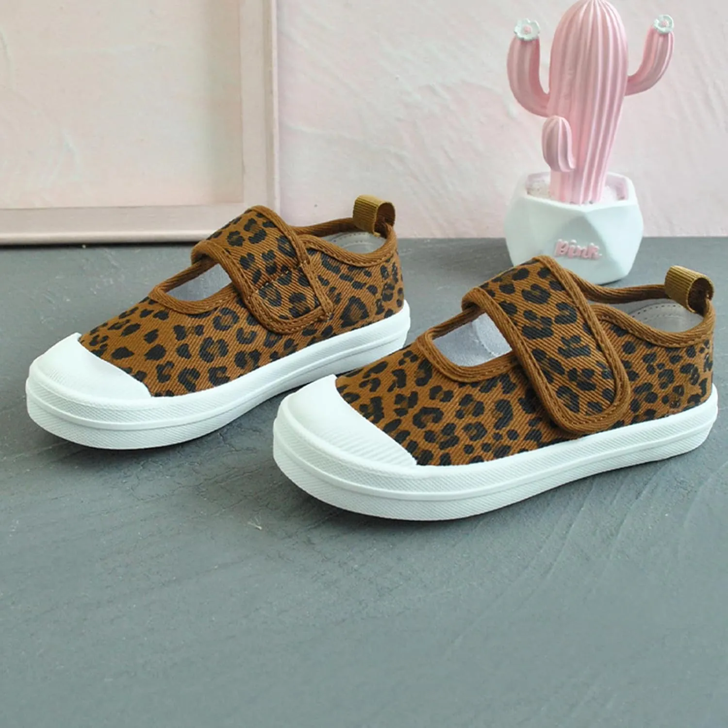 YIBLBOX Toddler Girl's Mary Jane Flat Loafers Canvas Sneakers for Unisex Kids Casual School Uniform Walking Dress Shoes
