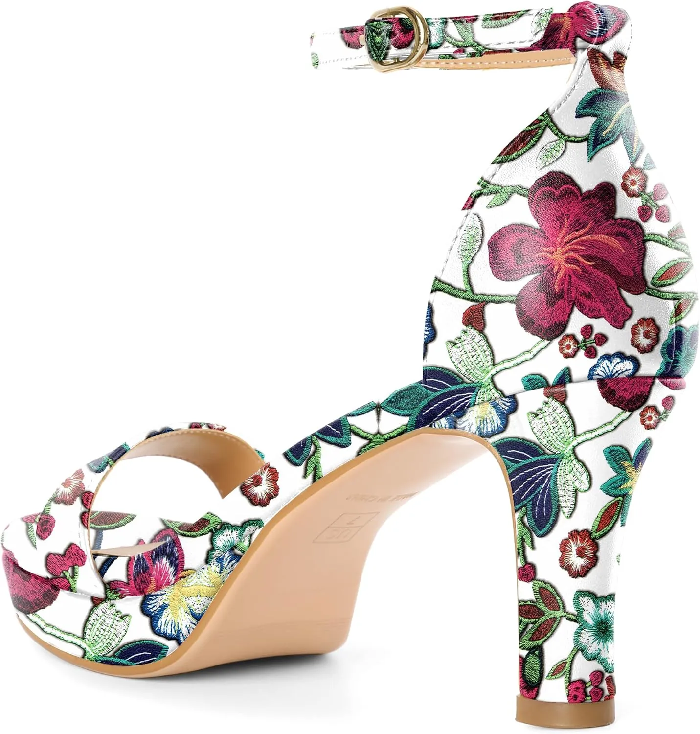 YODEKS Women's Heeled Sandals Platform Sandals Chunky Heels Open Toe Strappy Block Heel with Adjustable Ankle Strap